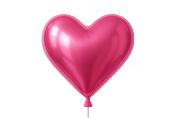 Pink heart balloon for valentine's day celebration