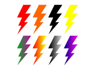 lightning bolt symbol, graphic design element