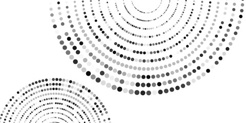 Dotted gradient vector illustration, white and black halftone background, horizontal seamless dotted lines, monochrome dots texture backdrop, retro effect. modern