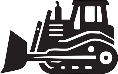 Bulldozer silhouette icon