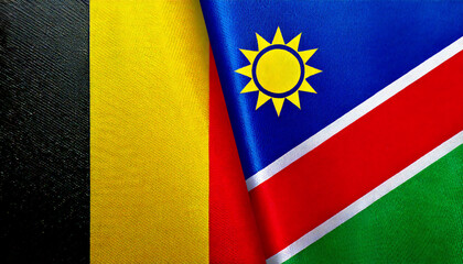 ベルギーの国旗とナミビアの国旗(Belgium flag & Namibia flag.)
