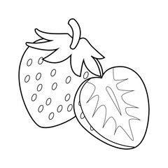 Cutaway Strawberry A Fruit