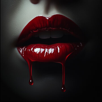 Labbra rossa. Rossetto.