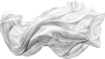 white fabric satin floating cloth