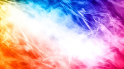 Vibrant Abstract Colorful Smoke Effect Background in Rainbow Hues and Tones