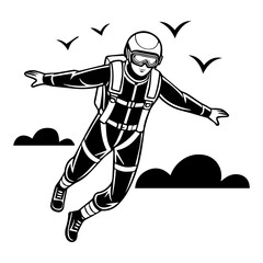 Skydiver in Flight