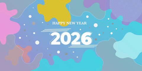 Colorful gradient new year 2026  background