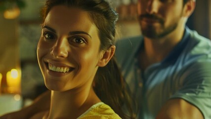 Joyful moment shared between friends or family members