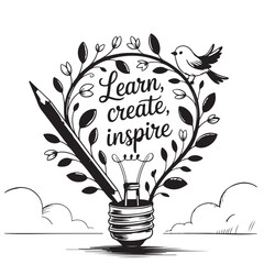 Inspirational Growth and Learning T-Shirt Design