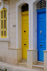 colorful wooden doors