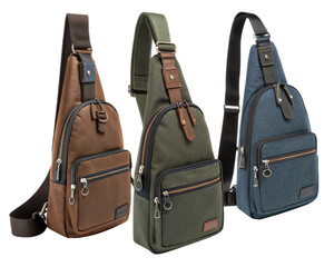 sling bags isolated on white background