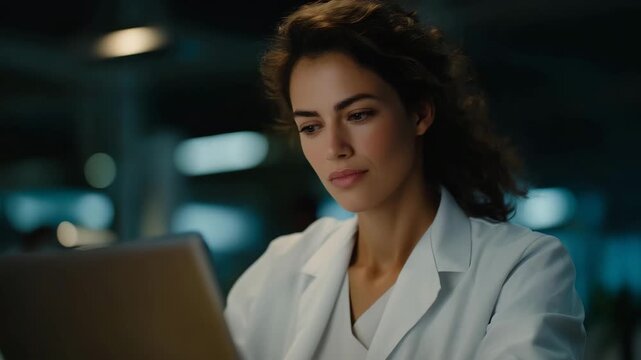 A scientist staying overnight in the lab for the seventh night in a row, monitoring critical data instead of attending a family celebration &mdash; research sacrifice, scientific commitment, and pursuit