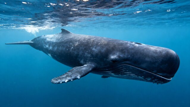 sperm whale underwater, cachalot