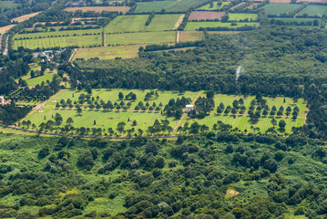 vue a&eacute;rienne du cimeti&egrave;re de Colleville-sur-Mer