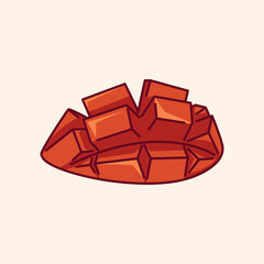 Cute Hand-Drawn Mango Colorful Vector Illustration
