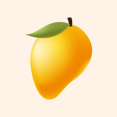 Realistic Gradient Mango Colorful Vector Illustration