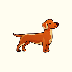 Cute Gradient Colorful Dog Vector Illustration