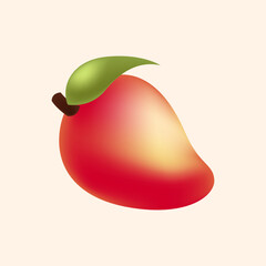Realistic Gradient Mango Colorful Vector Illustration