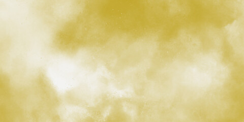 Painted light yellow, golden color wall background. Modern abstract pale yellow water color background. Soft cloudy texture . grunge paper background, inventory and copy space .