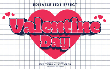 Valentine Day Editable Text Effect with Heart Background.