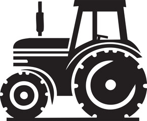 Tractor icon silhouette