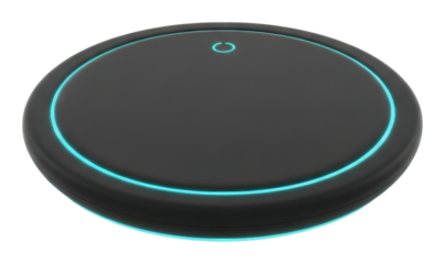 Charging action modern device product showcase digital space isolated on transparent background