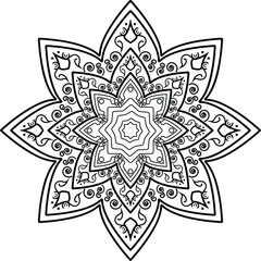 Traditional Sri Lanka Lotus Flower Vector Illustration