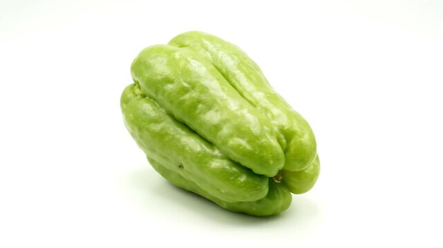 Fresh Chayote Squash Isolated on a White Background - Studio Shot