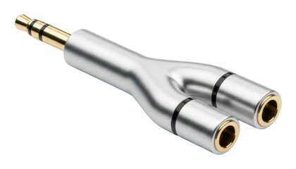 Audio splitter usage home product modern isolated on transparent background