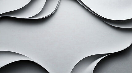 Elegant paper curl background texture abstract soft layered minimal monochrome