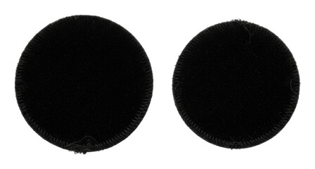 Black felt discs for craft projects product isolated on transparent background