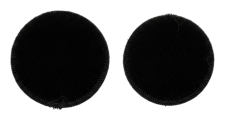 Black felt discs for craft projects product isolated on transparent background