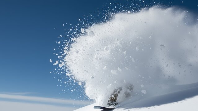 Snowboarder in Powder Snow Snowboarding Powder Snow Winter Sports - Powered by Adobe