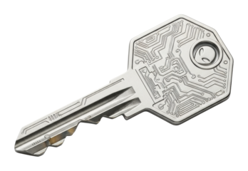 Innovative key design showcasing technology in modern isolated on transparent background