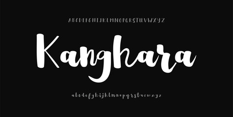 A bold yet graceful script font featuring strong contrast and confident handcrafted curves.