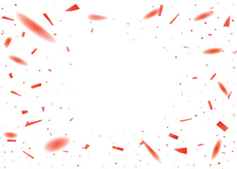 Red confetti and dots blank background, festive celebration Christmas design