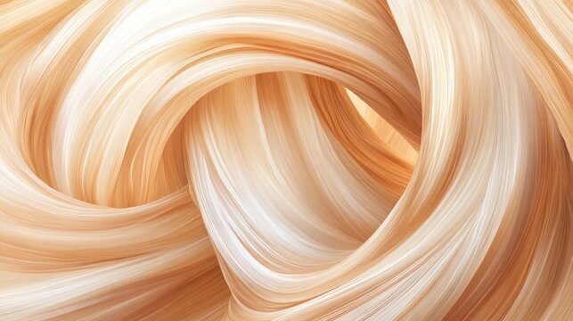 Abstract swirling ribbons of beige and cream - Powered by Adobe