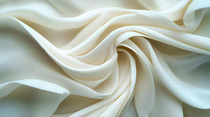 Obraz premium Soft fabric background texture abstract flowing chiffon swirl with gentle folds and soft light creating elegant layered pattern and airy feeling