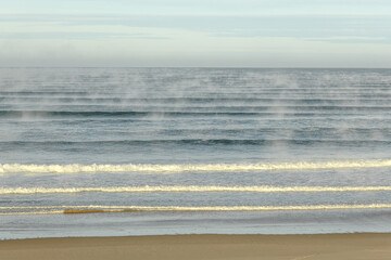 Global warming or warm ocean creating haze.