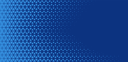 Triangle Halftone Pattern Blue Vector Abstract Geometric Technology Background. Triangle Halftone Texture