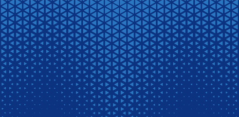 Triangle Halftone Pattern Blue Vector Abstract Geometric Technology Background. Triangle Halftone Texture
