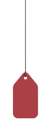 Empty Hanging Tag. 3D Illustration.