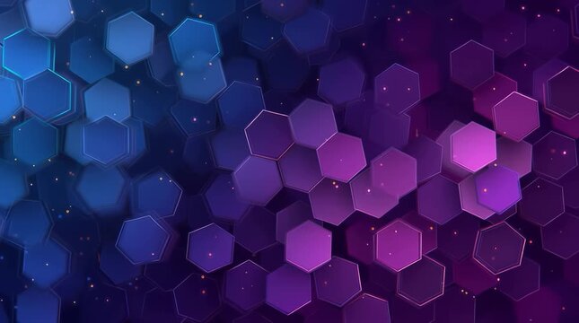 An abstract design composed of a collection of gradient honeycomb pattern