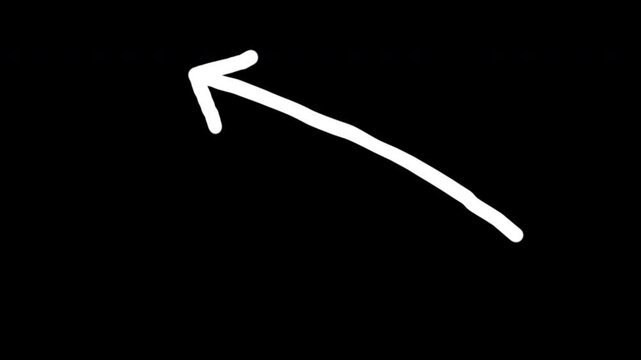 Doodle arrow hand drawn sketch direction pointer symbol suitable for emphasis, navigation, ui elements, or informal instructional graphics.