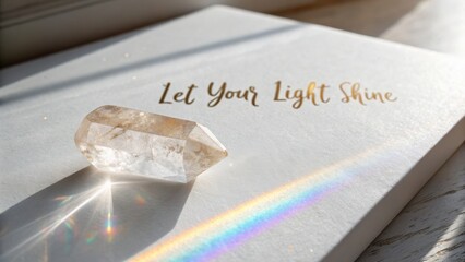 Crystal and Light With a Saying of Let Your Light Shine