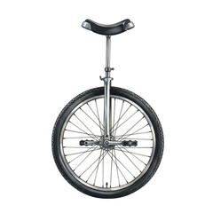Watercolor Single wheel bicycle isolated on a transparent background