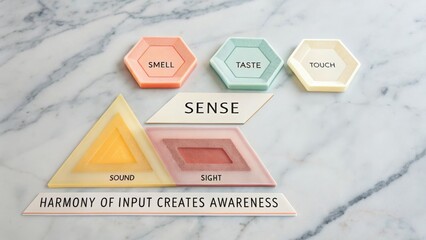 Diagram of human senses and their corresponding inputs