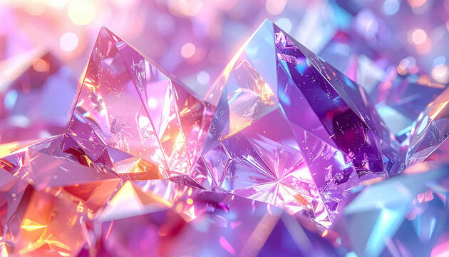 Colorful abstract christmas tree light decorations featuring purple and blue light spots like shimmering gemstone jewelryColorful abstract christmas tree light decorations featuring purple and blue li - Powered by Adobe