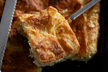 Oven baked tray pastry. Traditional Turkish pastry