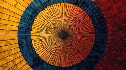 Colorful Spiral Pattern Umbrella